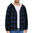 thumbnail image 3 of GENTS BLISS Flannel Shirts for Men Plaid Button Up Men Shirts Fleece Hooded Men Jacket Coat with Pocket, 3 of 11