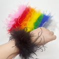 thumbnail image 3 of Accesorios de decoración de muñeca de plumas para mujer - Blanco, 3 of 5
