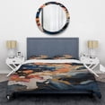 thumbnail image 3 of Designart "Swirling Fluid Painting in Pink and Blue I" Abstract Painting Bedding Covert Set - Abstract Pink Modern Bed Set With 2 Shams, 3 of 5