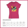 thumbnail image 5 of Tee Hunt Dean Russo Eyes Cat T-Shirt Neon Colorful Cute Kitten Women's T-Shirt Tee, Pink, Large, 5 of 5