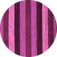 thumbnail image 1 of Ahgly Company Indoor Round Abstract Pink Modern Area Rugs, 6' Round, 1 of 4
