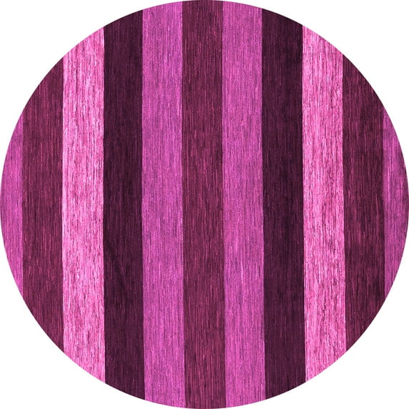 Ahgly Company Indoor Round Abstract Pink Modern Area Rugs, 6' Round