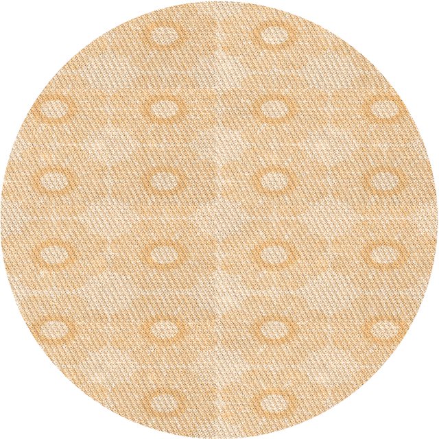 Ahgly Company Tapis Rond Lavable en Machine Intérieur Transitionnel Blond Doré Or, 3 Pieds Rond