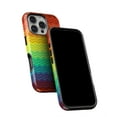 thumbnail image 5 of DesignSkinz Scratch-Resistant Hard Slim Case Compatible with iPhone 15 Pro Max (Compatible with MagSafe) - Rainbow Thin Lined Chevron Pattern, 5 of 9