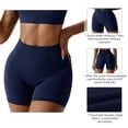 thumbnail image 5 of Women's High Waist Yoga Shorts Tummy Control Fitness Athletic Workout Running Sports Shorts, 5 of 6