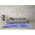 thumbnail image 3 of Ahgly Company Indoor Rectangle Patchwork Blue Transitional Area Rugs, 2' x 4', 3 of 4