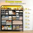 thumbnail image 3 of EnHomee Black Dresser with LED Lights & Charging Station 11 Drawers Fabric Dresser, 3 of 9