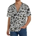 thumbnail image 3 of KLL Wild Animal Leopard Print Men's Shirt Short Sleeve Button Down Summer Cuba Beach Shirts- XX-Large, 3 of 7