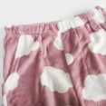 thumbnail image 5 of Women Pajama Pants Plush Sleep Pants Soft Elastic Waist Pajama Bottoms Patterned Pants With 2 Pockets with Plaid Pattern for Cozy and Cute Sleep,Light pink,3XL, 5 of 7