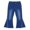 Dark Blue, variant on YEAHDOR Kids Girls High Waist Flared Jeans Casual Daily Bell Bottoms Ruffled Hem Denim Pants