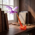 thumbnail image 4 of LED‑Flame 3D‑Printed Plastic Fire‑Dragon Book Nook Shelf Decor, Multi‑Color Mythical Sculpture Ornament For Reading Corner, Desk And Collector Display, 4 of 6