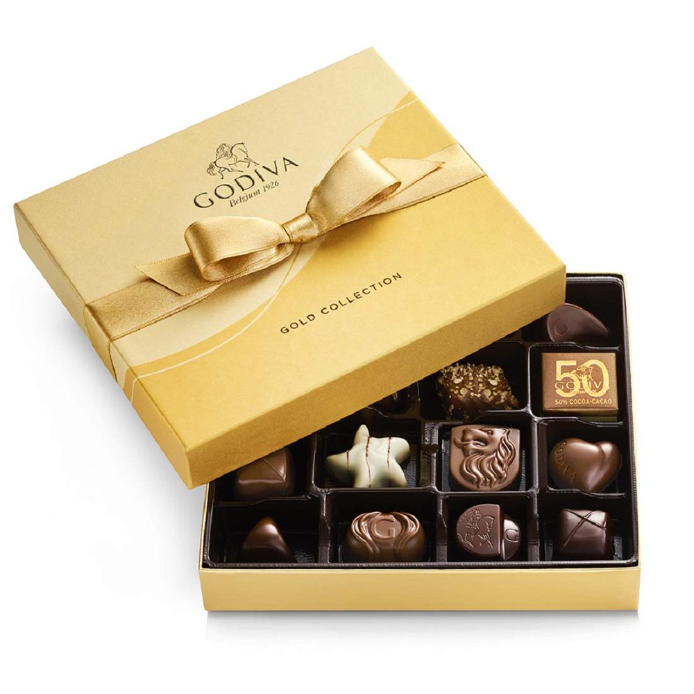 GODIVA Chocolatier Assorted Chocolate Gold Gift Box, 19Ct. (13956