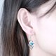 thumbnail image 3 of Pendientes de rosa y corazón - Turquesa/azul ER, 3 of 5