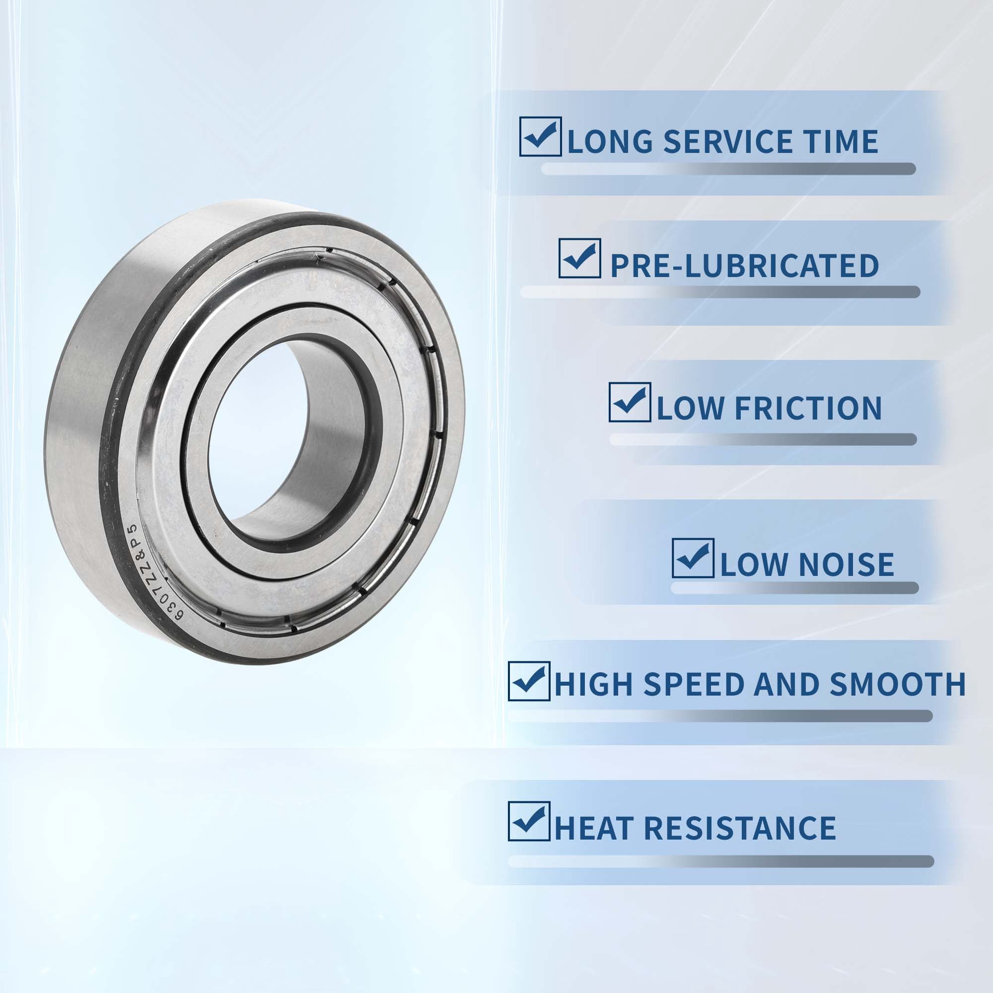 Unique Bargains 6307ZZ Deep Groove Ball Bearings 35*80*21mm 1Pcs Lubricated Bearings SilverTone Scooter Skateboard Wheel