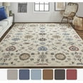 thumbnail image 4 of Feizy Rylan Transitional Floral & Botanical, Ivory/Blue/Tan, 1'6" x 1'6" Swatch Easy Care Stain Resistant Pet & Kid Friendly Casual Persian Floor Rug for Living room Bedroom, 4 of 9