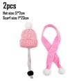 thumbnail image 2 of Bienvenido 2 juegos de gorro lindo para mascotas, bufanda, gorro de Papá Noel para mascotas, accesorios simples para la cabeza, 2 of 5