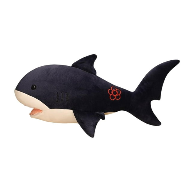 Almohada de felpa CUTICAT Tiburón Almohada larga Azul oscuro