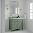 thumbnail image 4 of James Martin Vanities 36" Single Vanity, Smokey Celadon w/ 3 CM Carrara Marble Top, 4 of 7