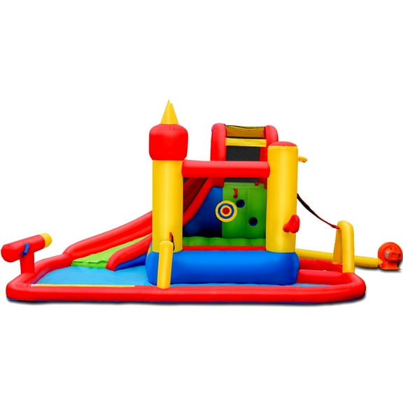 Topbuy Jumping Bounce House 14' Inflatable Water Slide