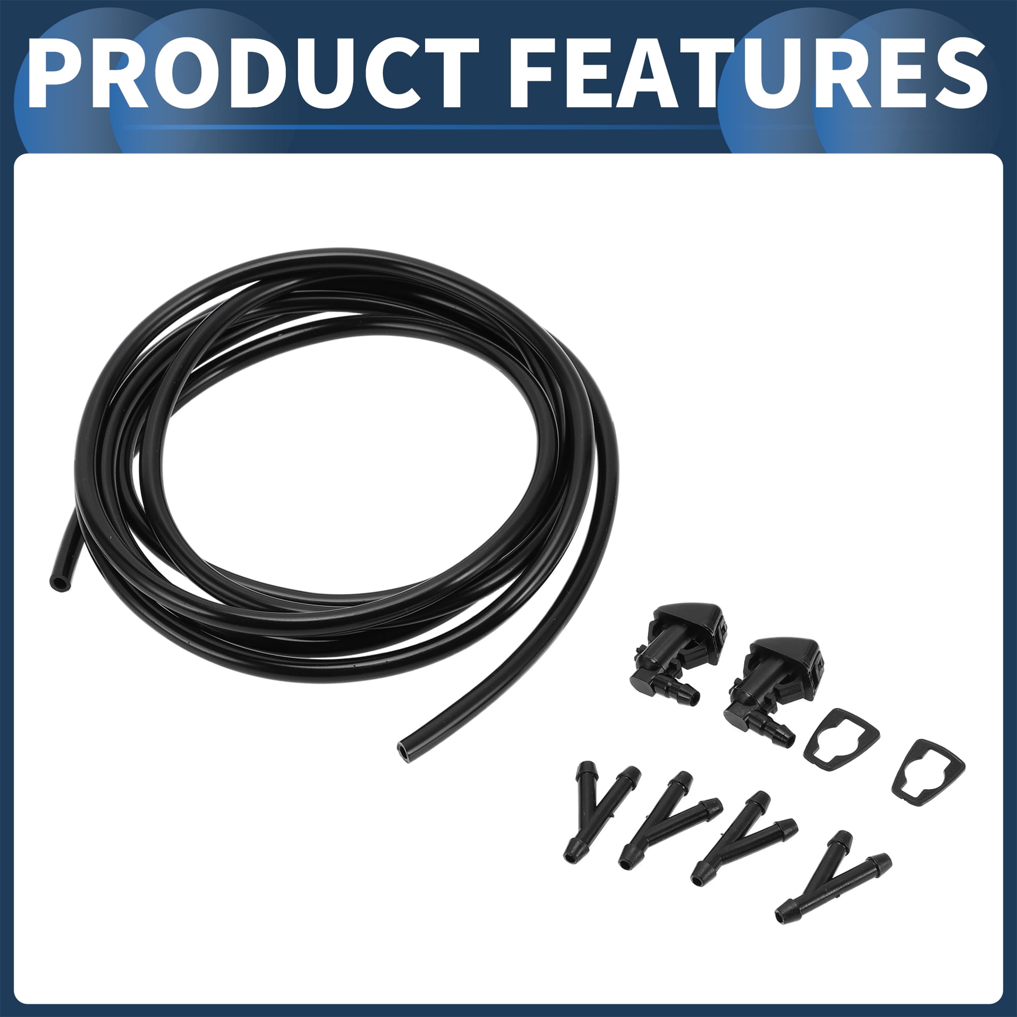 Unique Bargains Windshield Washer Nozzle Kit for Ford Edge 2011-2015