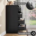 thumbnail image 4 of Wooden Dresser with 8 Drawers, Tall Modern Closet with Deep Storage, Large Chest of Drawers with Wide Top, Long Storage Dresser for Bedroom, Living Room, Hallway, Kids Room, Black, 4 of 8