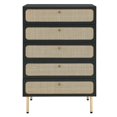 thumbnail image 4 of Dresser Drawer Chest, Black, Wood, Bedroom Living, Modern Contemporary HB35727, 4 of 8