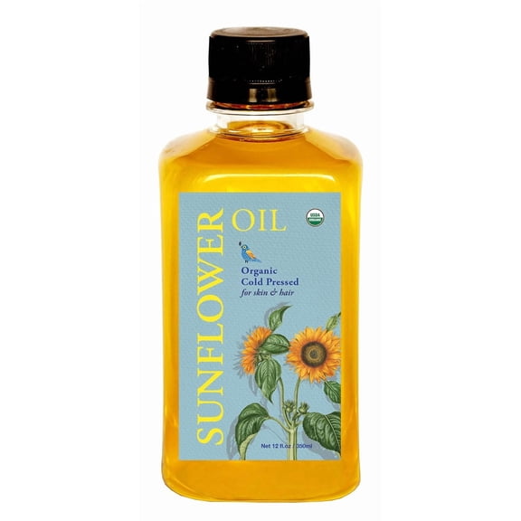 DAANA Sunflower Oil for Skin: Certified USDA Organic, Extra Virgin, Cold Pressed (12 fl oz)