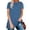 *Blue, variant on Women Summer Short Sleeve Crewneck Tshirts with Side Split ,Loose Fit Tunic Shirts Blue,Womens Plus