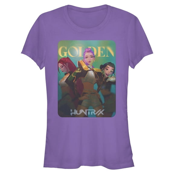 Juniors KPop Demon Hunters Huntrix Golden Photocard T Shirt
