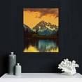 thumbnail image 5 of Nawypu Nature Mountain Canvas Wall Art Sunset Sunflower Scenery Pictures Wall Decor 48x32" Grand Teton National Park Lake Landscape Painting Artwork for Living Room Bedroom Kitchen Decoration, 5 of 5