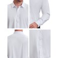 thumbnail image 7 of DARING DIVA Men's Point Collar Long Sleeve Button Down Formal Shirts XL White, 7 of 7