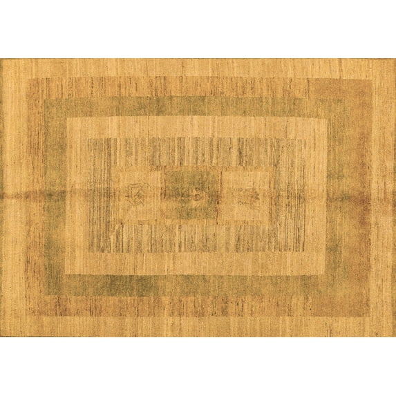 Ahgly Company Indoor Rectangle Abstract Brown Modern Area Rugs, 6' x 9'