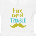thumbnail image 4 of Inktastic Here Comes Trouble, Mustache, Moustache Girls Toddler Dress, 4 of 5