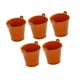 thumbnail image 5 of 5 cubos de metal galvanizado, cubos de hielo, recipientes para manualidades con asa, decoración del hogar, jarrones metálicos decorativos resistentes Naranja, 5 of 8