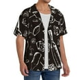 thumbnail image 4 of Disketp Men's Hawaiian Wine Seamless Print Shirts Button Down Holiday Beach Shirts-XX-Large, 4 of 7