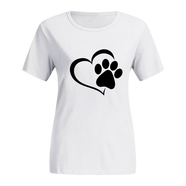 Pompotops T-Shirts à Col Rond pour Femmes Grande Taille Imprimés, T-Shirt Graphique à Manches Courtes avec Imprimé Chat
