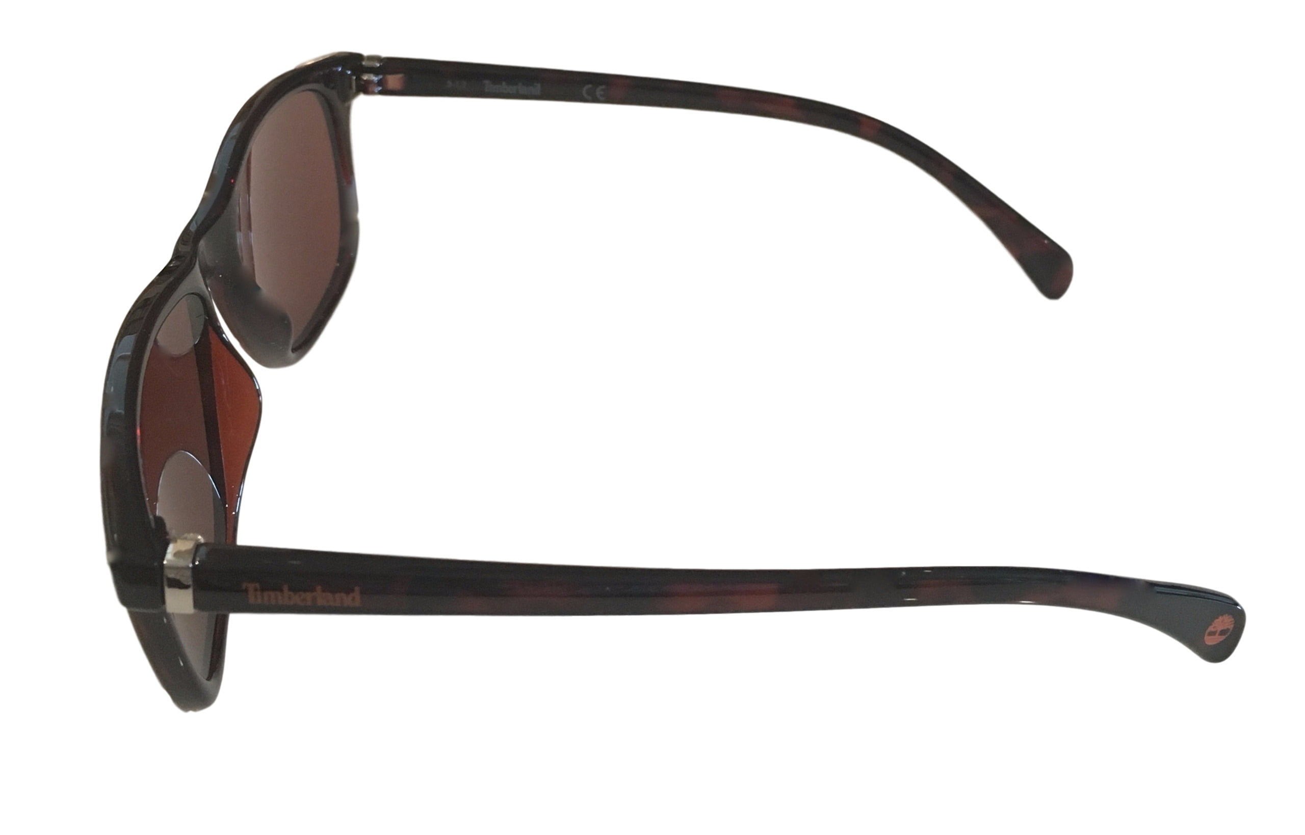 Timberland Plastic Men's Square Sunglasses, Dark Brown