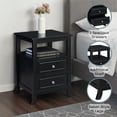 thumbnail image 4 of Convenience Concepts Melbourne 2 Drawer End Table with Shelf, Black, 4 of 6