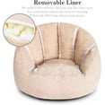 thumbnail image 3 of Small Bean Bag Chair, Mini Bean Bag Sack, Foam Filling, Includes Removable and Machine Washable Cover, 27in, Soft Faux Fur, Pink, 3 of 4