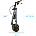 thumbnail image 2 of NOVA Medical Products Star DX Heavy Duty Bariatric Rollator Walker with Extra Wide Padded Seat, 8” Wheels, Fold Lock Feature, with Adjustable Seat Height & 450 lb Weight Capacity, Blue, 2 of 4