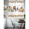 thumbnail image 4 of Thanksgiving Sheer Curtains 63 inches Long, Pumpkin Turkey Maple Leaf Fall Sunflower Light Filtering Sheer Window Curtains Rod Pocket Voile Drapes for Bedroom Living Room, 2 Panels 52"W x 63"L, 4 of 7