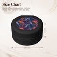 thumbnail image 2 of Yiaed Tropical Flower Print Travel Jewelry Case Bridesmaid Gift Boxes Jewelry Travel Organizer Small Round Jewelry Box Mini Storage-Black, 2 of 7