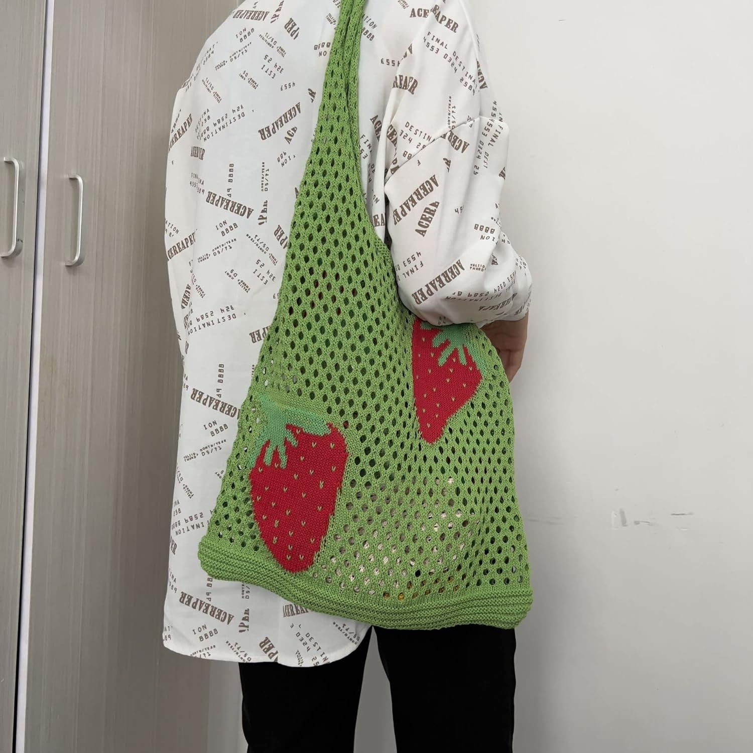 Kukuzhu Crochet Tote Bag Aesthetic Tote Bag Y2k Bag Fairy Aesthetic Tote Bags Fairy Accessories