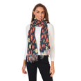 thumbnail image 2 of FORMRS Womens Scarf Winter Soft Long Big Warm Shawls Wrap Tassel Scarves, Red Floral, 2 of 9