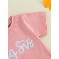 thumbnail image 6 of Hirigin Big Sister Big Brother Matching Outfits Toddler Baby Girl Boy Letter Embroidery Short Sleeve T Shirt and Shorts Summer Clothes, 6 of 8