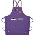 thumbnail image 1 of Delantal de lona AFUN Chef, color morado, tallas M a XXL, 1 of 7