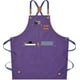 thumbnail image 1 of Delantal de lona AFUN Chef, color morado, tallas M a XXL, 1 of 7