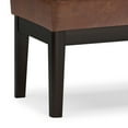 thumbnail image 6 of Simpli Home Carlson 45-inch-Wide Mid-Century Ottoman Bench in Distressed Saddle Brown Pinewood, Foam, Rubberwood, 6 of 12