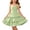 Green, variant on ITSAME Girls Slip Dresses Tiered Ruffle A-Line Sleeveless Summer Casual Tunic Dress Pink Size 11