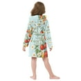 thumbnail image 7 of FORMRS Niños Bathrobe Unisex Hooded Robe Soft Plush Pajamas Sleepwear, Size 10-12T, Colorful Tomatoes, 7 of 7